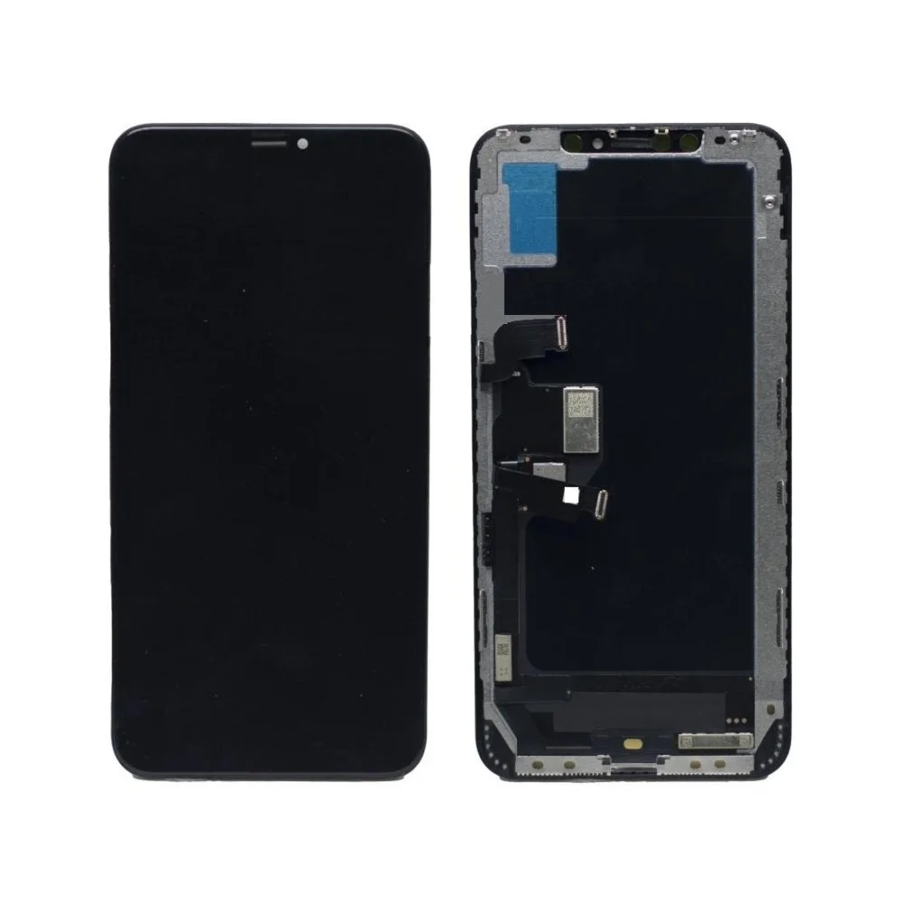 LCD with Touch Screen for Apple iPhone XS Max - Silver (display glass combo folder)
